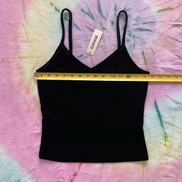 π2/$20 | NWT Garage Black Velvet Midi V Cami Tank Top | Size S - Picture 3 of 9